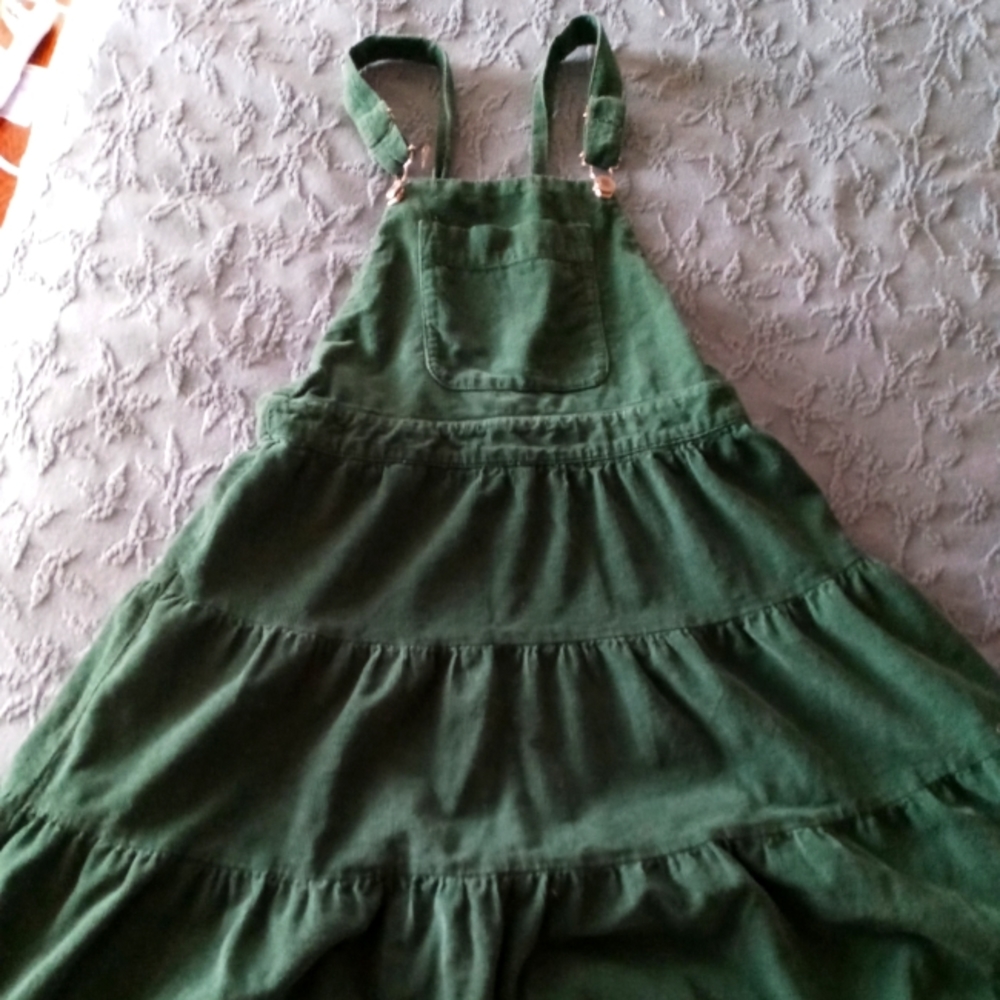 Zara Green Corduroy Pinafore